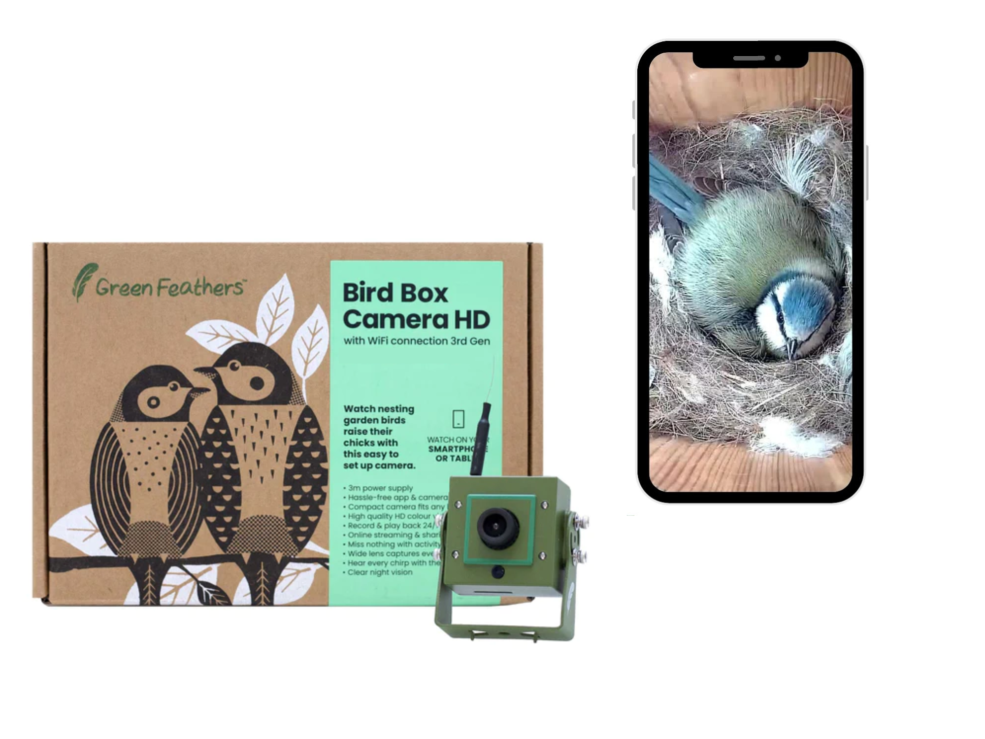 Bird Box and Hedgehog House Complete Garden Camera Kit