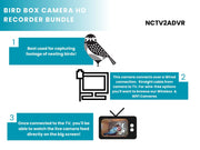 Cable Connection Bird Box & Wildlife HD Camera Recorder Pack