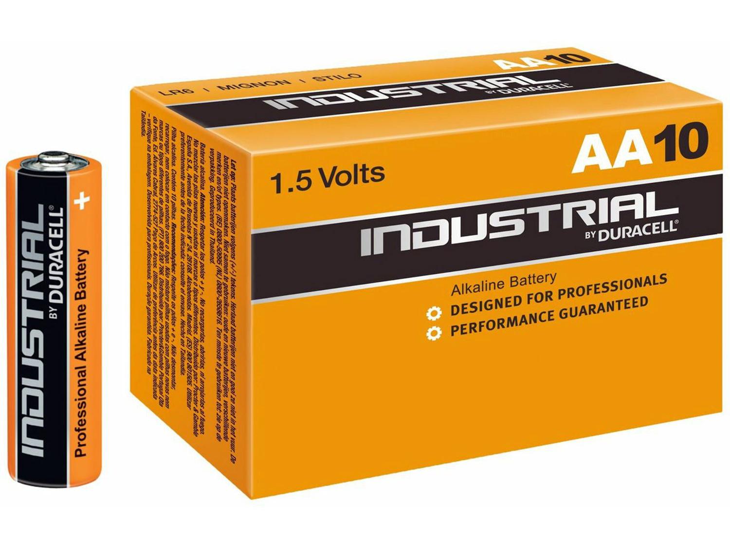 Duracell Industrial Alkaline AA Batteries 10 Pack