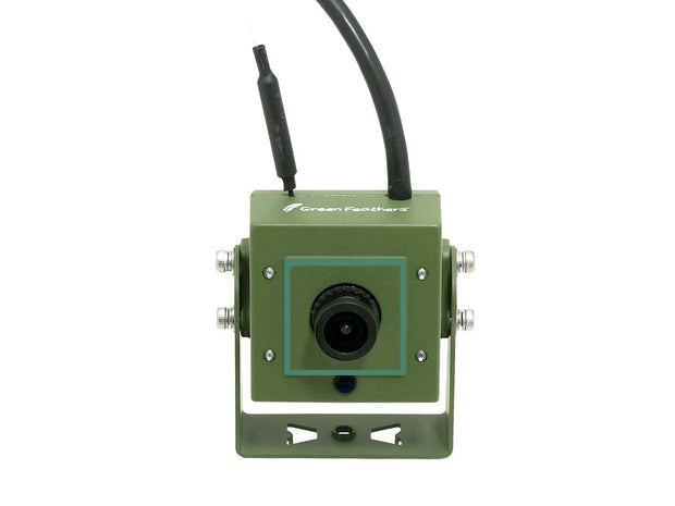 Green Feathers WiFi Bird Box camera front view